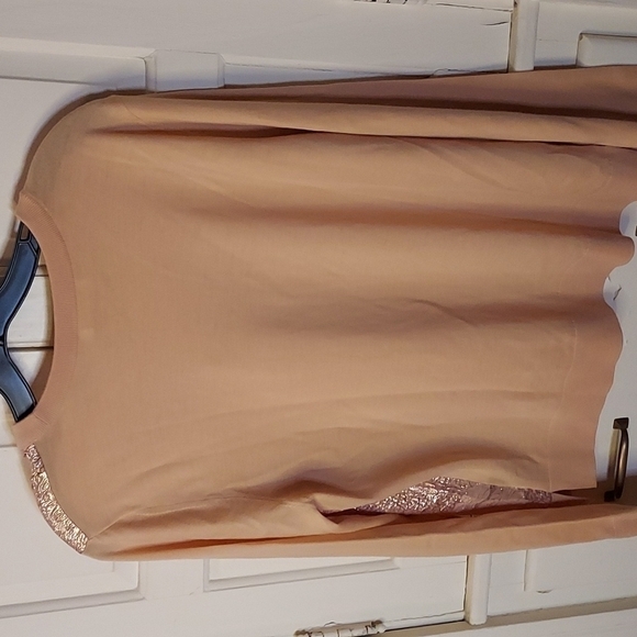 Tory Burch Wool/Silk Cloque Front Sweater - Picture 9 of 12
